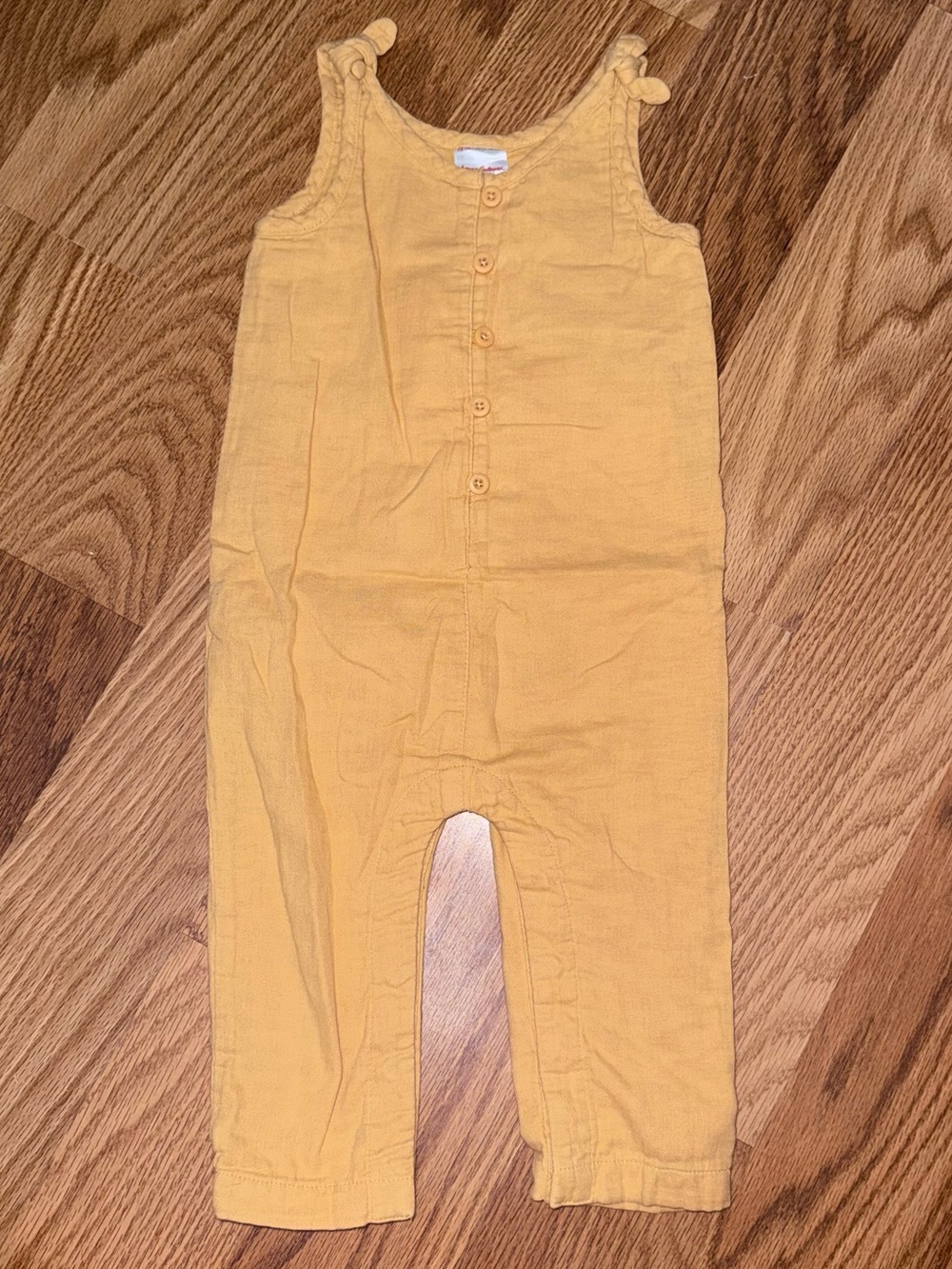 Hanna Andersson | Mustard Yellow Button-Front Romper